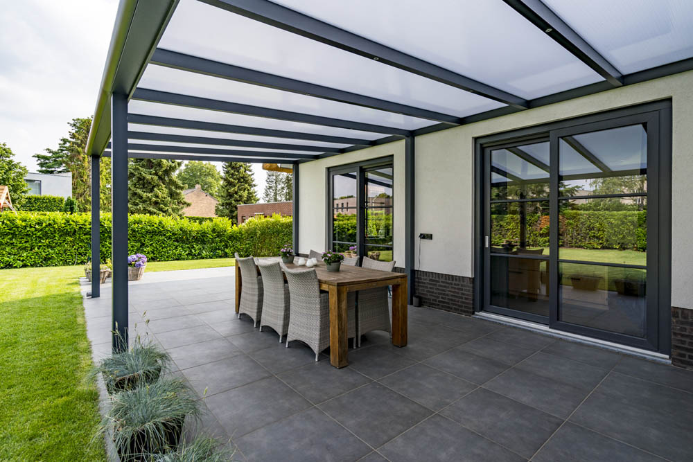 Veranda Installation in UK with Polycarbonate Roof
