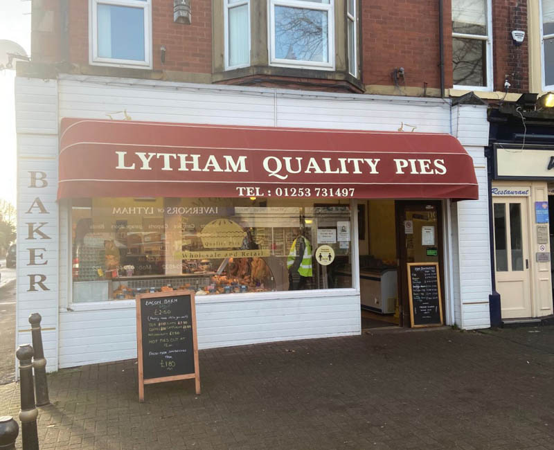 Dutch Awning Installed in UK (Lytham Quality Pies)