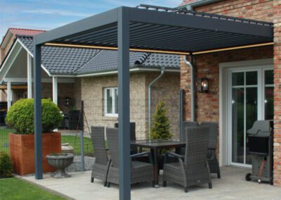 Pergola With Tilted Louvred Roof