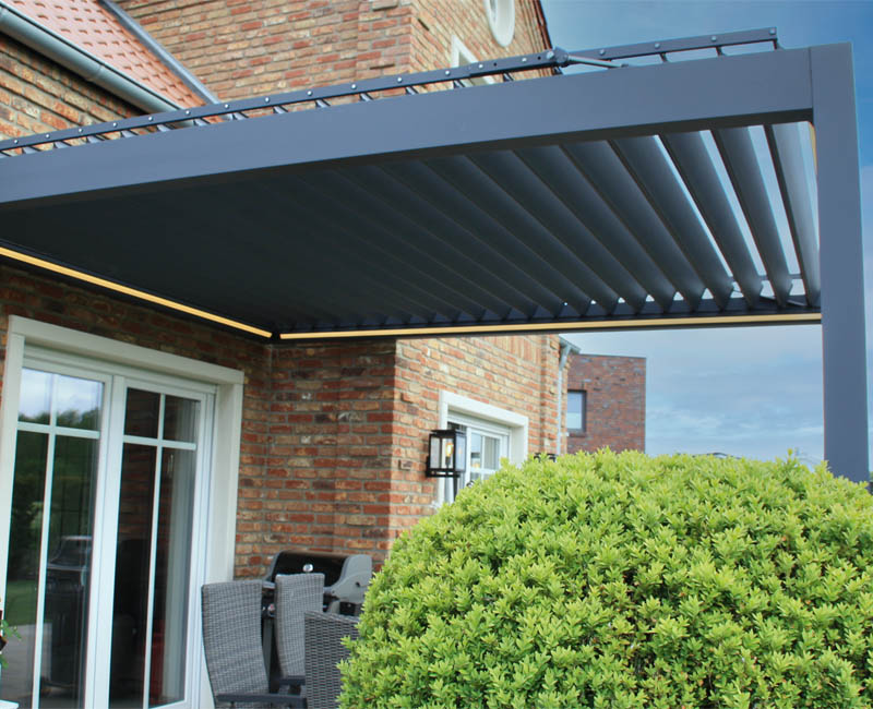 Pergola With Tilted Louvred Roof