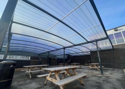 Curved Outdoor Canopy at High School
