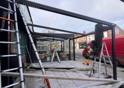 Pergola frame installed at Mexicali