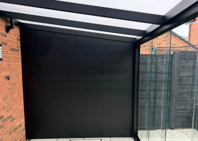 Glass Room With Solid Side Wall
