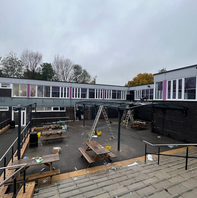 Atherton High School Canopy Before